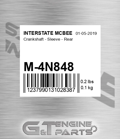 M-4N848 Crankshaft - Sleeve - Rear for INTERSTATE MCBEE
