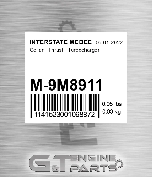 M-9M8911 Collar - Thrust - Turbocharger for INTERSTATE MCBEE