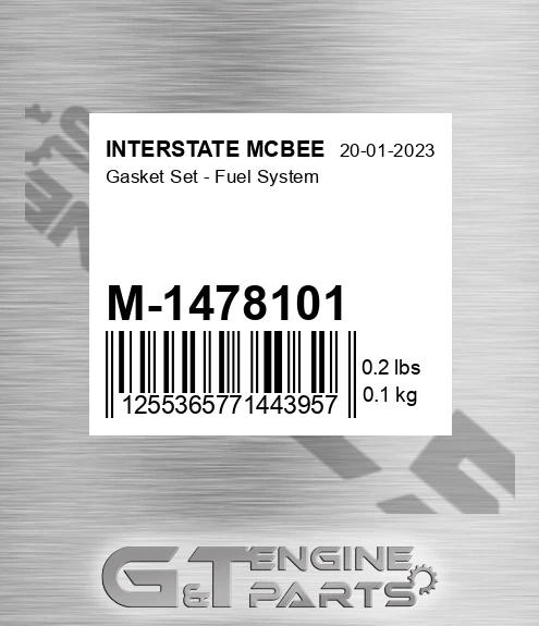 M-1478101 Gasket Set - Fuel System for INTERSTATE MCBEE