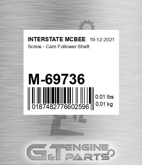 M-69736 Screw - Cam Follower Shaft