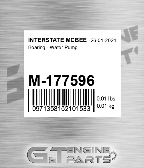 M-177596 Bearing - Water Pump