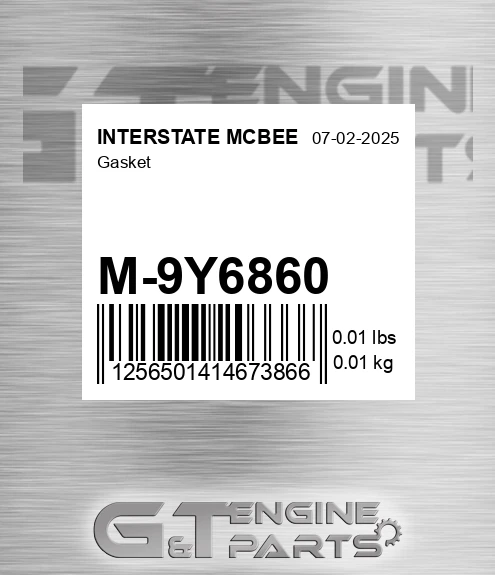 M-9Y6860 Gasket for INTERSTATE MCBEE