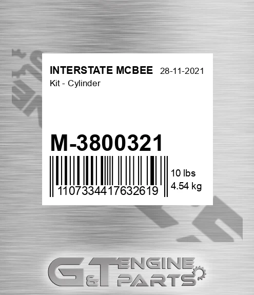 M-3800321 Kit - Cylinder for INTERSTATE MCBEE