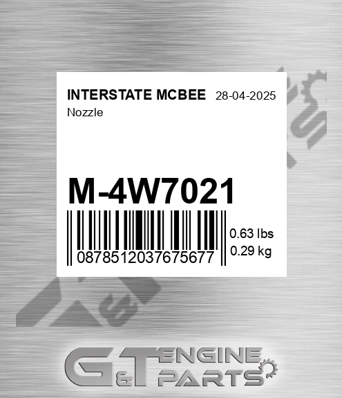 M-4W7021 Nozzle for INTERSTATE MCBEE