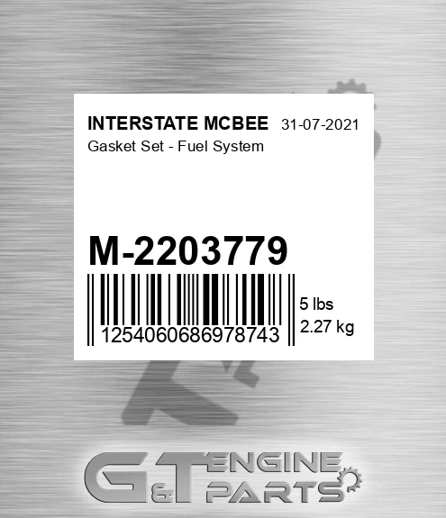 M-2203779 Gasket Set - Fuel System for INTERSTATE MCBEE