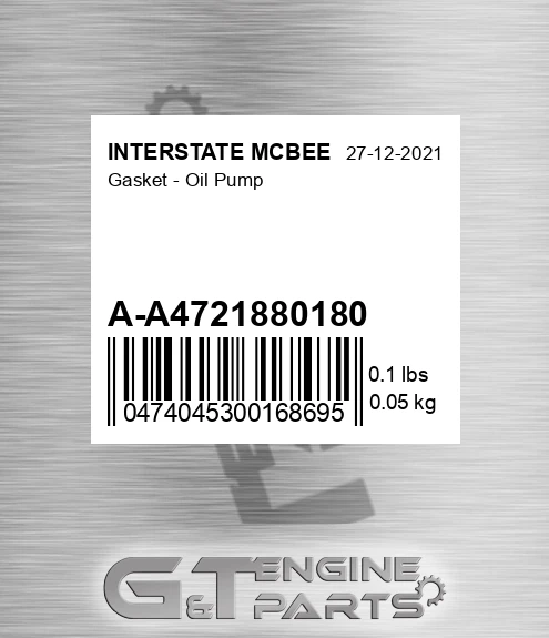 A-A4721880180 Gasket - Oil Pump