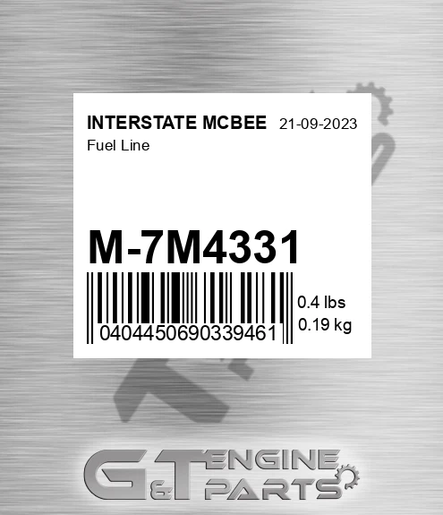 M-7M4331 Fuel Line for INTERSTATE MCBEE