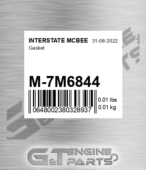 M-7M6844 Gasket for INTERSTATE MCBEE