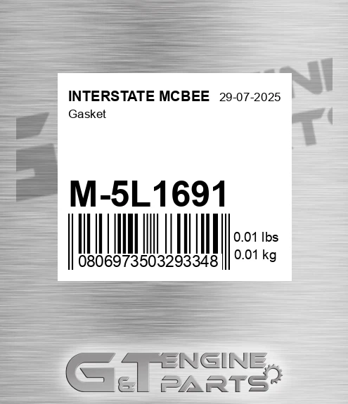 M-5L1691 Gasket for INTERSTATE MCBEE