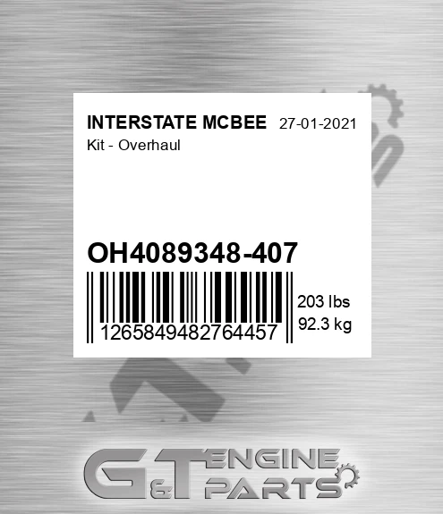 OH4089348-407 Kit - Overhaul