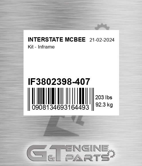 IF3802398-407 Kit - Inframe