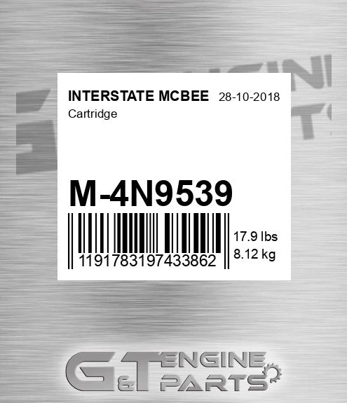 M-4N9539 Cartridge for INTERSTATE MCBEE