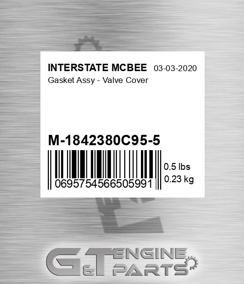 M-1842380C95-5 Gasket Assy - Valve Cover