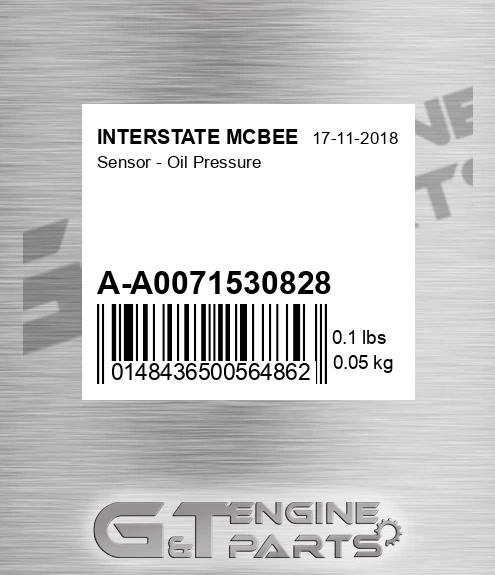 A-A0071530828 Sensor - Oil Pressure