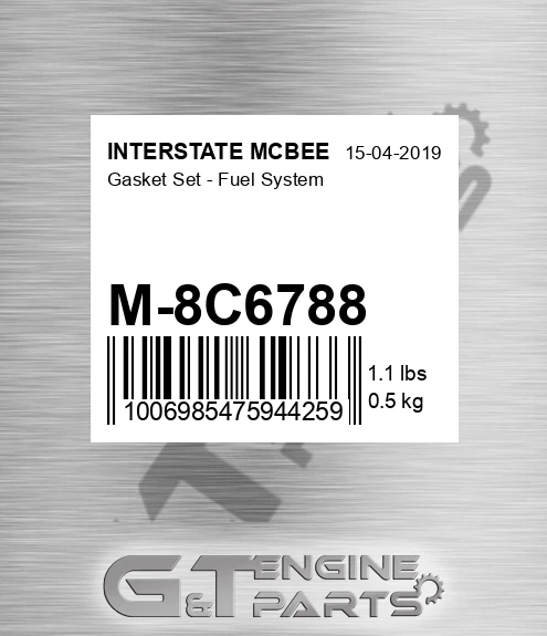 M-8C6788 Gasket Set - Fuel System for INTERSTATE MCBEE