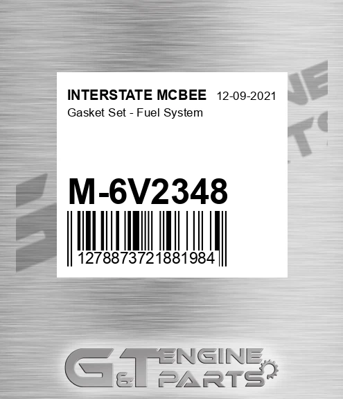 M-6V2348 Gasket Set - Fuel System for INTERSTATE MCBEE