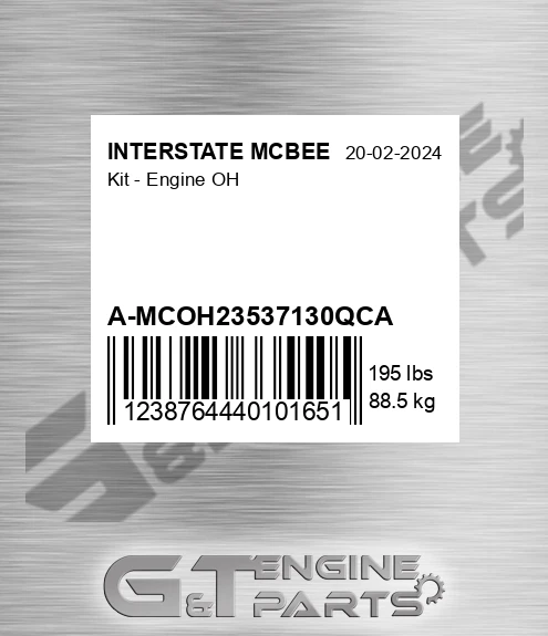 A-MCOH23537130QCA Kit - Engine Oh