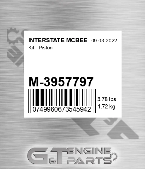 M-3957797 Kit - Piston