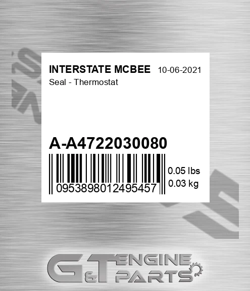 A-A4722030080 Seal - Thermostat