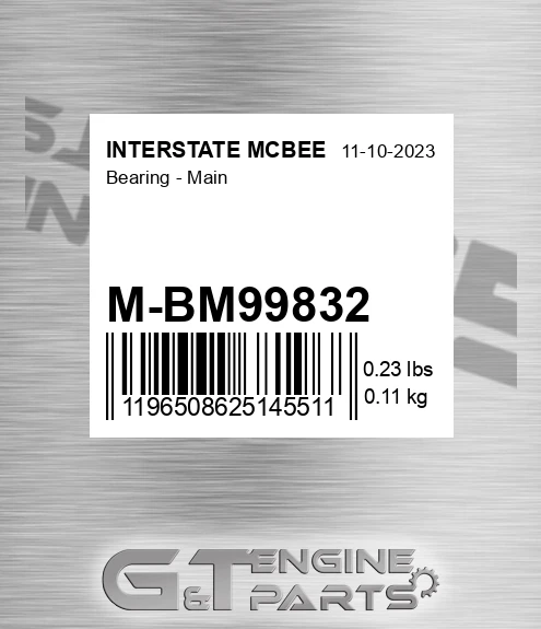 M-BM99832 Bearing - Main
