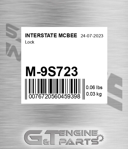 M-9S723 Lock for INTERSTATE MCBEE