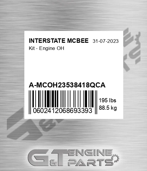 A-MCOH23538418QCA Kit - Engine Oh