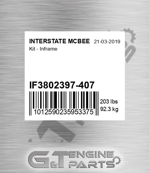 IF3802397-407 Kit - Inframe