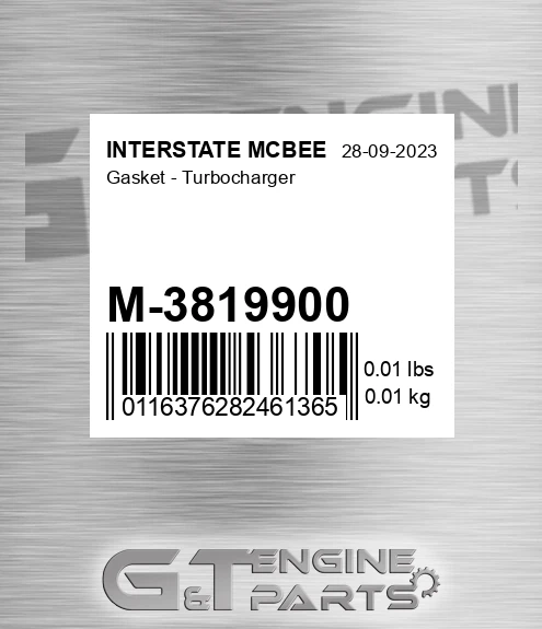 M-3819900 Gasket - Turbocharger