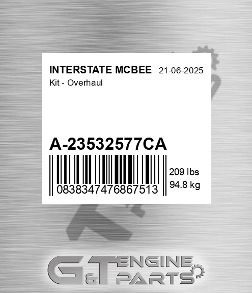 A-23532577CA Kit - Overhaul