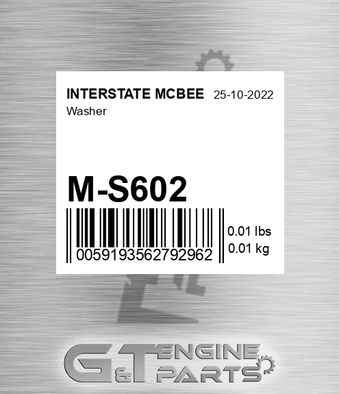 M-S602 Washer