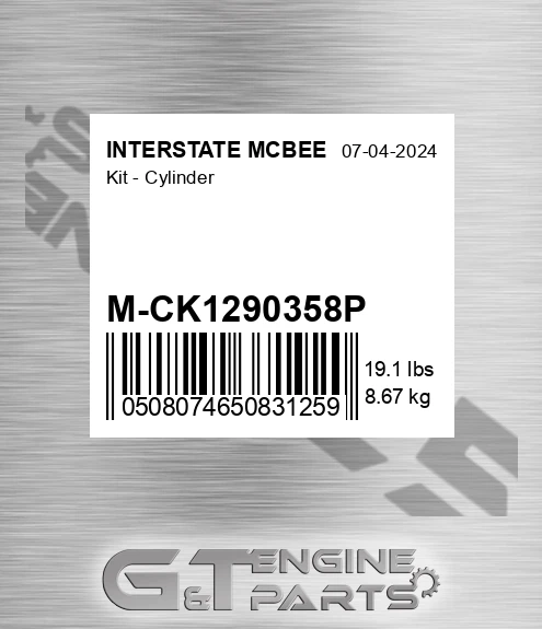 M-CK1290358P Kit - Cylinder for INTERSTATE MCBEE