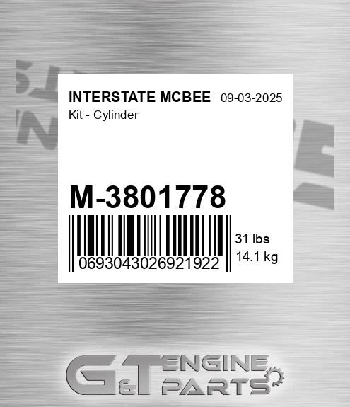 M-3801778 Kit - Cylinder