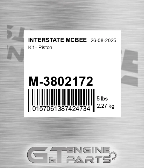 M-3802172 Kit - Piston for INTERSTATE MCBEE