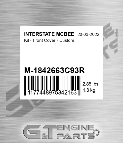 M-1842663C93R Kit - Front Cover - Custom