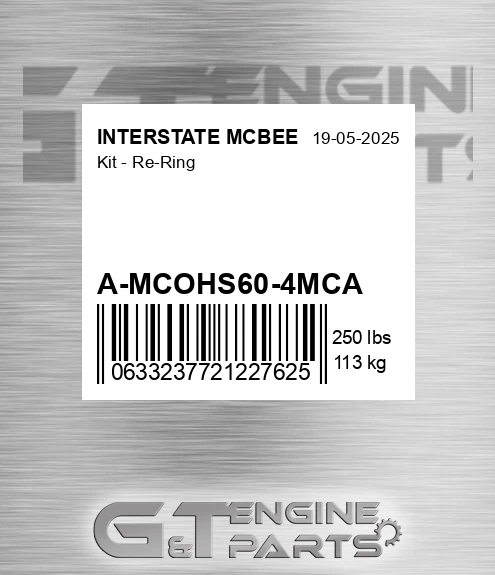 A-MCOHS60-4MCA Kit - Re-ring