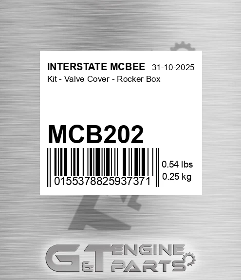 MCB202 INTERSTATE MCBEE Kit - Valve Cover - Rocker Box