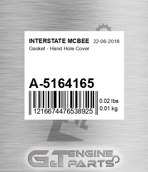 A-5164165 Gasket - Hand Hole Cover