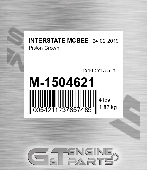 M-1504621 Piston Crown for INTERSTATE MCBEE