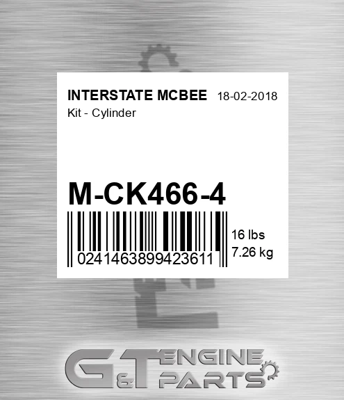 M-CK466-4 Kit - Cylinder