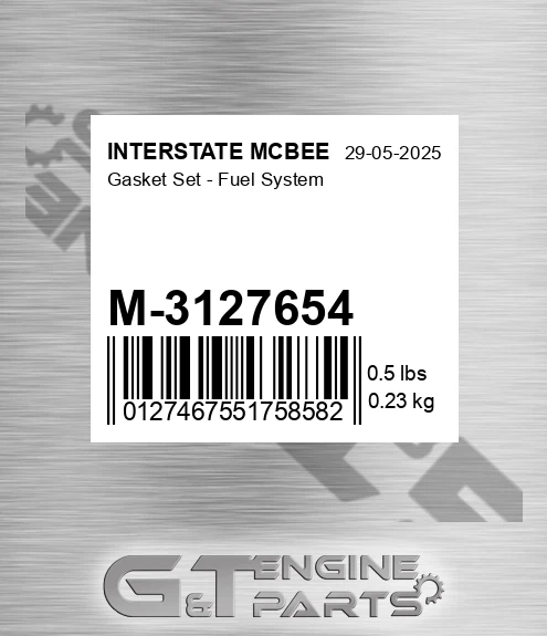 M-3127654 Gasket Set - Fuel System for INTERSTATE MCBEE