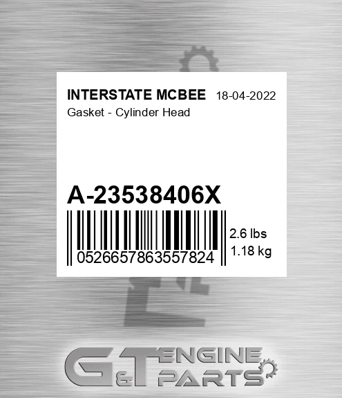 A-23538406X Gasket - Cylinder Head