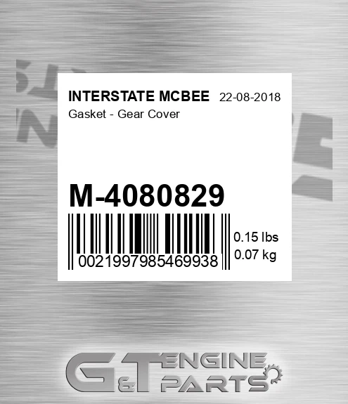 M-4080829 Gasket - Gear Cover