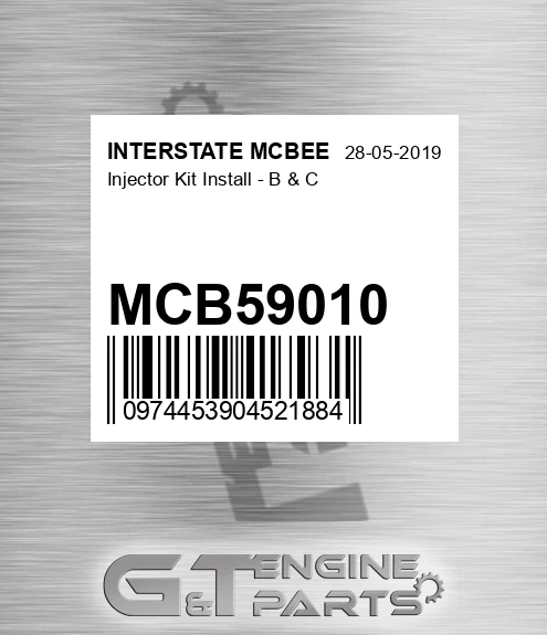 MCB59010 INTERSTATE MCBEE Injector Kit Install - B & C