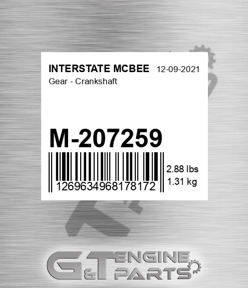 M-207259 Gear - Crankshaft