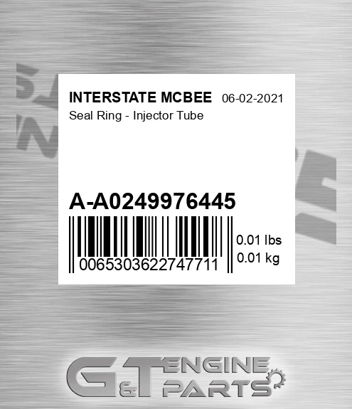 A-A0249976445 Seal Ring - Injector Tube