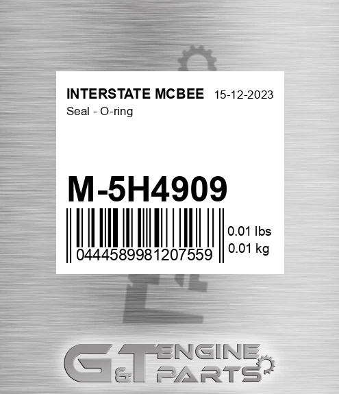 M-5H4909 Seal - O-ring for INTERSTATE MCBEE