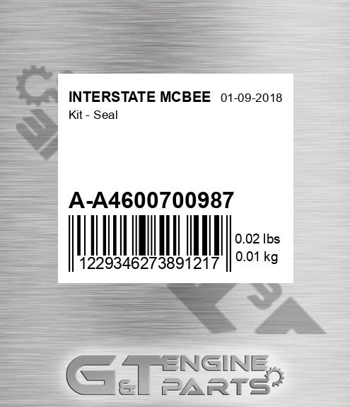A-A4600700987 Kit - Seal