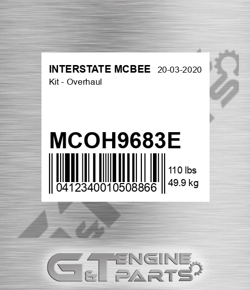 MCOH9683E Kit - Overhaul for INTERSTATE MCBEE