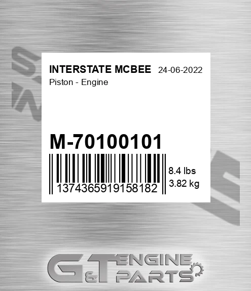 M-70100101 Piston - Engine