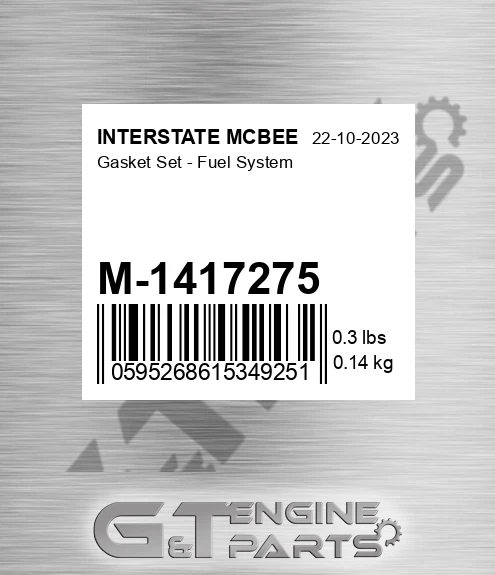 M-1417275 Gasket Set - Fuel System for INTERSTATE MCBEE